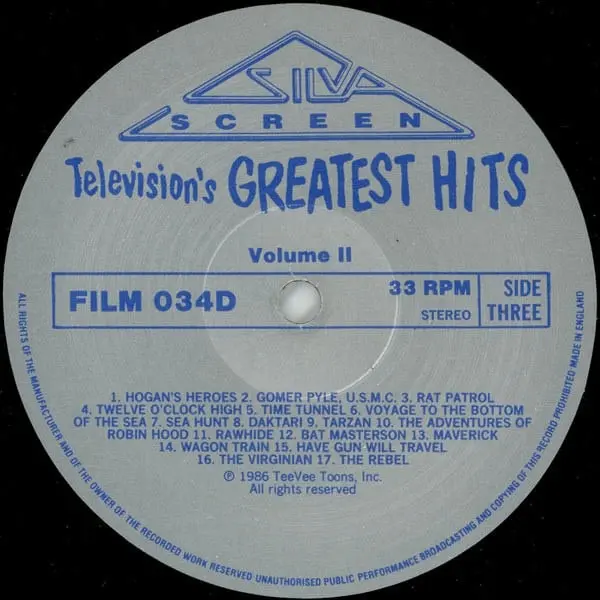 Television's Greatest Hits Volume II Vinyl LP (2xLP Record, Compilation) - NM/NM - Classical33.co.uk