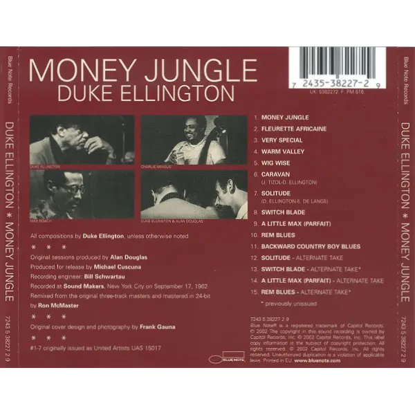 Duke Ellington - Money Jungle (CD, Album) - NM/NM - Classical33.co.uk