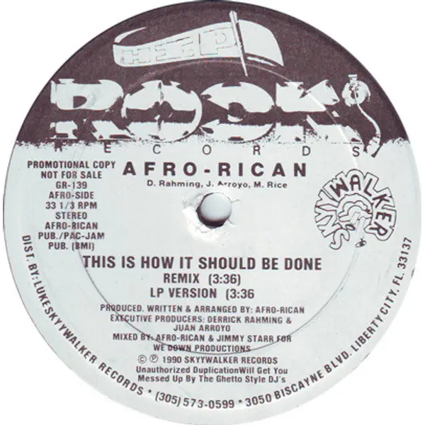 Afro-Rican - This Is How It Should Be Done - All City Records