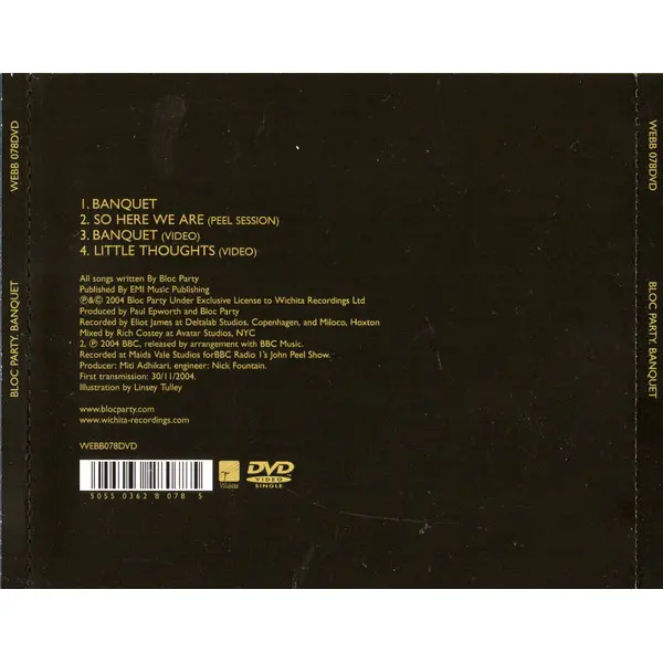 Bloc Party - Banquet (DVD-V, Single, PAL) - NM/NM - Classical33.co.uk