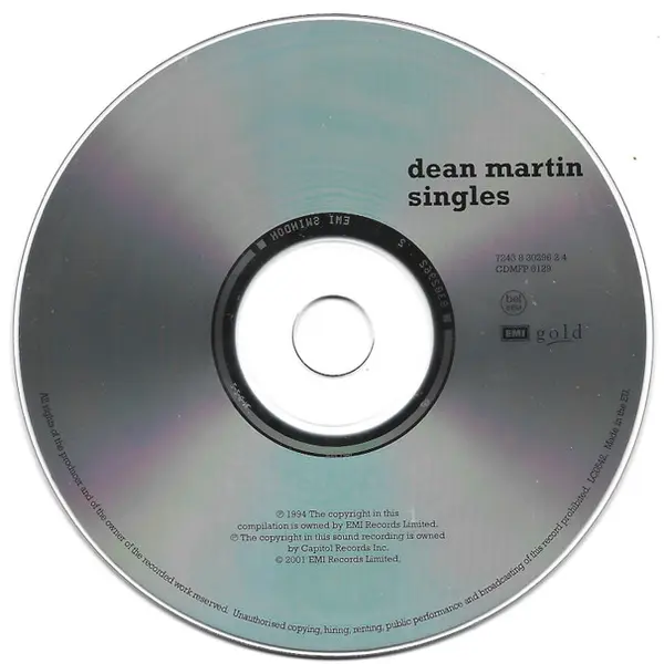 Dean Martin - Singles (CD, Compilationilation, Mono) - NM/NM - Classical33.co.uk