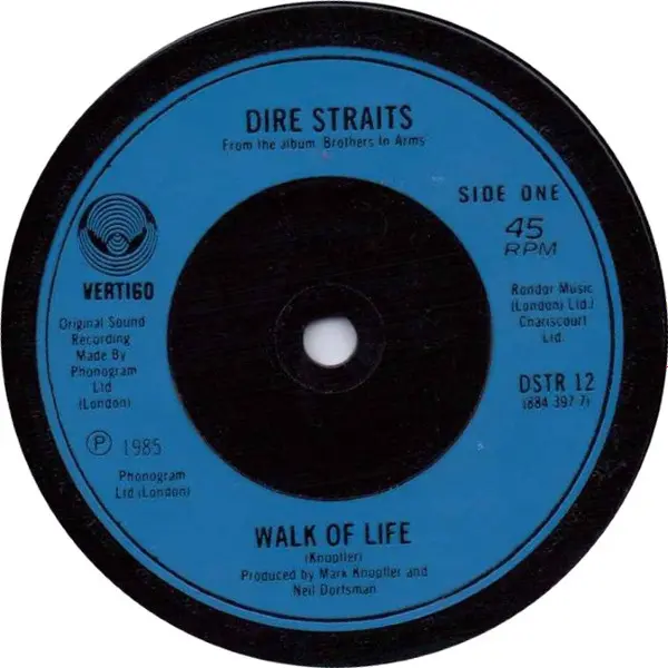 Dire Straits - Walk Of Life 7 Inch Vinyl Single (7 Inch Record) - NM/VG+ - Classical33.co.uk