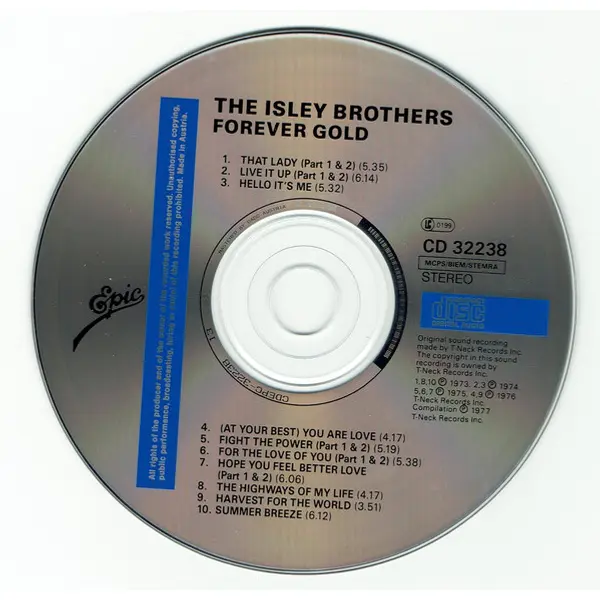 The Isley Brothers - Forever Gold (CD, Compilation) - NM/NM - Classical33.co.uk