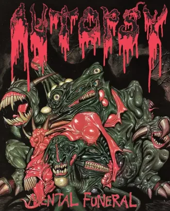 AUTOPSY - MENTAL FUNERAL VINYL (LTD. 35TH ANN. ED. RED & GREEN INK SPOT)