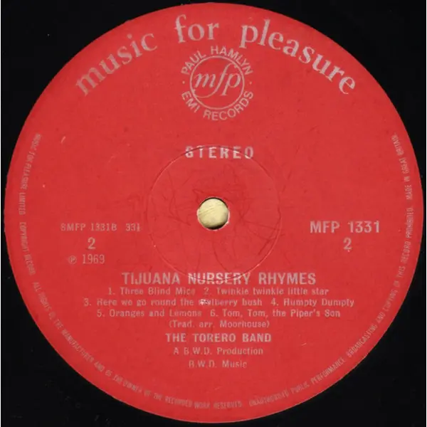 The Torero Band - Tijuana Nursery Rhymes Vinyl LP (LP Record) - VG/VG+ - Classical33.co.uk