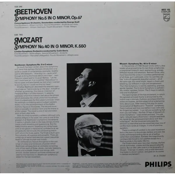 Beethoven / Mozart - Symphony No. 5 / Symphony No. 40 In G Minor Vinyl LP (LP Record, Compilation, Gatefold) - NM/NM - Classical33.co.uk