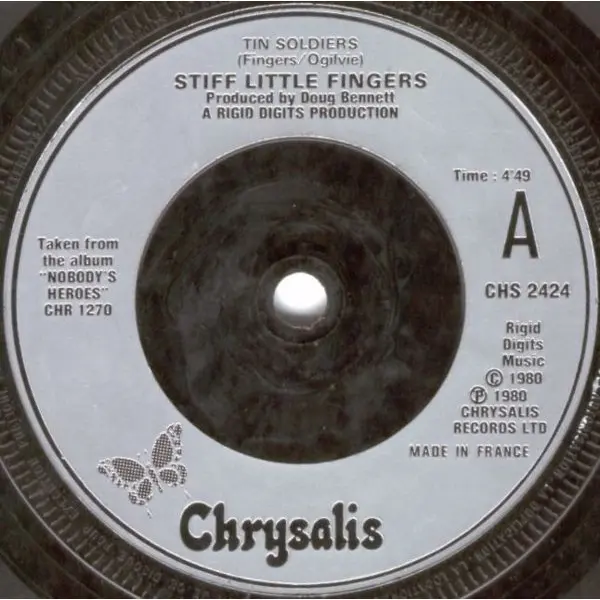 Stiff Little Fingers - Nobody's Hero 7 Inch Vinyl Single (7 Inch Record) - VG+/VG - Classical33.co.uk
