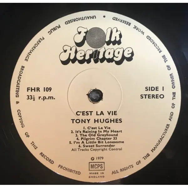 Tony Hughes - C'est la Vie Vinyl LP (LP Record, Album) - NM/VG+ - Classical33.co.uk