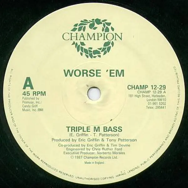 Worse 'Em - Triple M Bass - All City Records