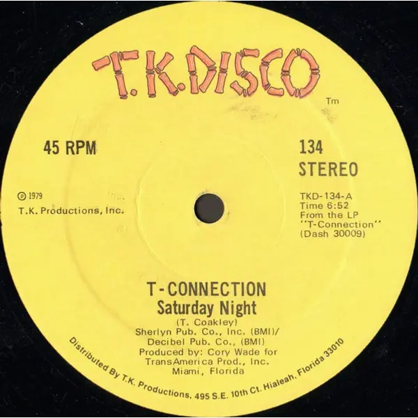 T-Connection - Saturday Night 12 Inch Vinyl Single (12 Inch Record) - NM/VG+ - Classical33.co.uk