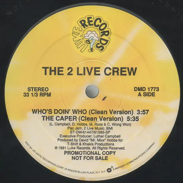 2 Live Crew, The - Who's Doin' Who / The Caper - All City Records