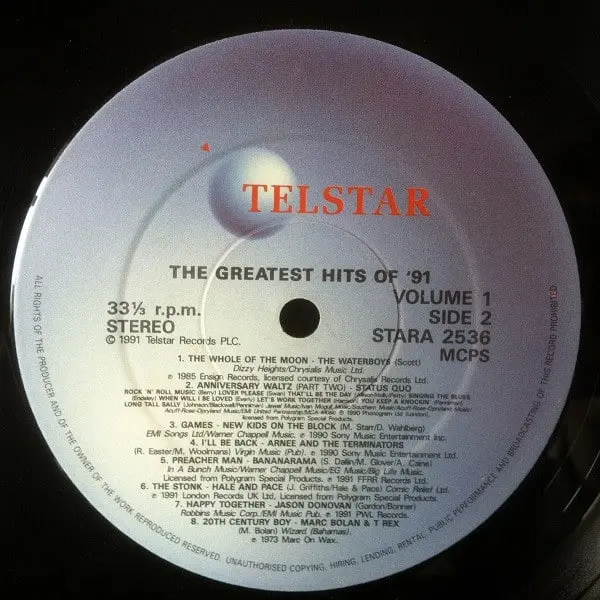 The Greatest Hits Of 91 Volume One Vinyl LP (LP Record, Compilation) - NM/NM - Classical33.co.uk