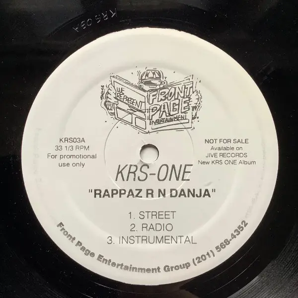 KRS-One - Rappaz R N Dainja - All City Records