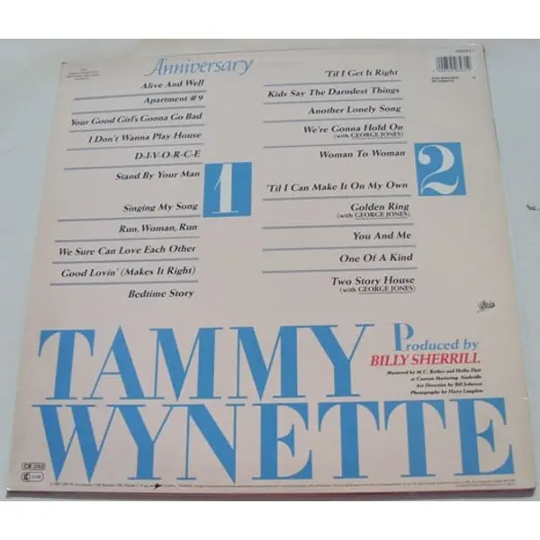Tammy Wynette - Anniversary: Twenty Years Of Hits Vinyl LP (LP Record, Compilation) - NM/VG+ - Classical33.co.uk