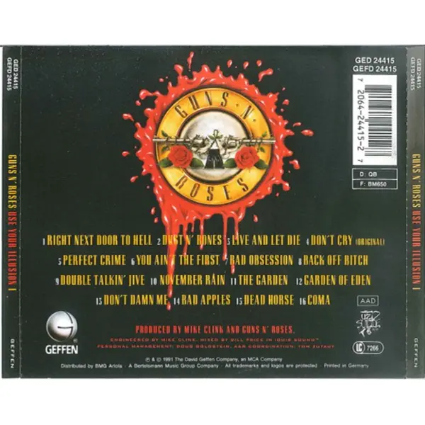 Guns N' Roses - Use Your Illusion I (CD, Album) - NM/NM - Classical33.co.uk