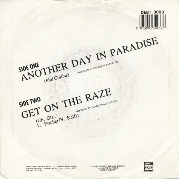 Jam Tronik - Another Day In Paradise 7 Inch Vinyl Single (7 Inch Record) - NM/VG+ - Classical33.co.uk