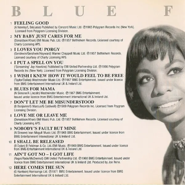 Nina Simone - Blue For You - The Very Best Of Nina Simone (CD, Compilation) - NM/NM - Classical33.co.uk