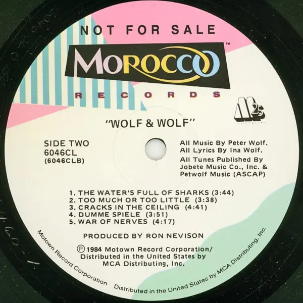 Wolf and Wolf - Wolf and Wolf Vinyl LP (LP Record, Album, Promo) - NM/VG+ - Classical33.co.uk