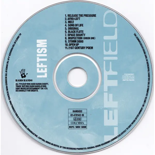 Leftfield - Leftism (CD, Album) - VG+/NM - Classical33.co.uk
