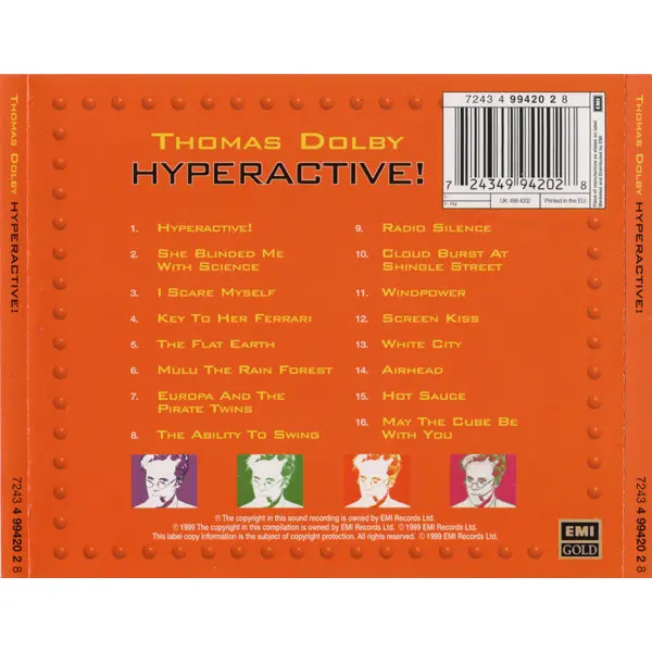 Thomas Dolby - Hyperactive! (CD, Compilation) - NM/NM - Classical33.co.uk