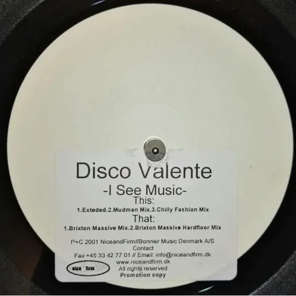 Disco Valente - I See Music - All City Records