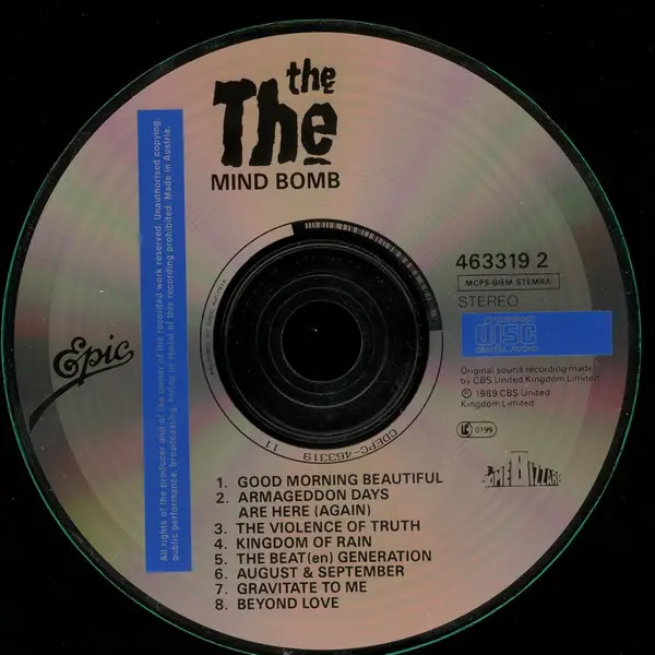 The The - Mind Bomb (CD, Album) - NM/NM - Classical33.co.uk