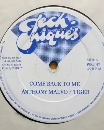 Anthony Malvo / Tiger - Come Back To Me - All City Records
