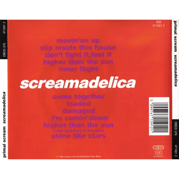 Primal Scream - Screamadelica (CD, Album) - VG+/NM - Classical33.co.uk