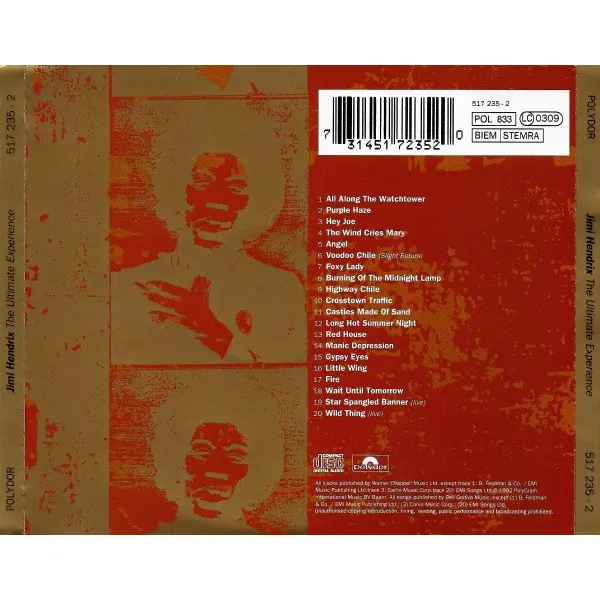 Jimi Hendrix - The Ultimate Experience (CD, Compilation) - NM/NM - Classical33.co.uk