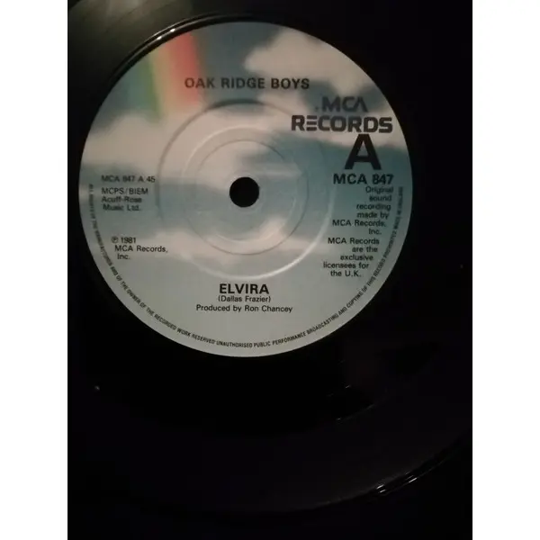 The Oak Ridge Boys - Elvira 7 Inch Vinyl Single (7 Inch Record) - VG+/Generic - Classical33.co.uk