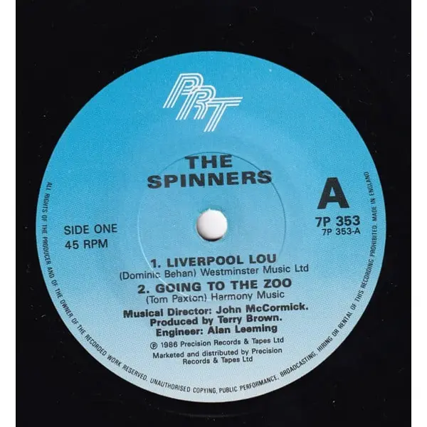 The Spinners - The Spinners 7 Inch Vinyl Single (7 Inch Record) - NM/NM - Classical33.co.uk