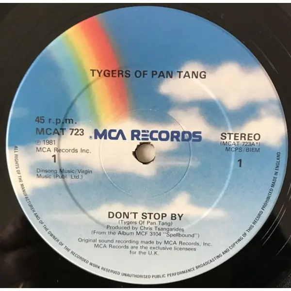 Tygers Of Pan Tang - Don't Stop By 12 Inch Vinyl Single (12 Inch Record) - M/VG+ - Classical33.co.uk