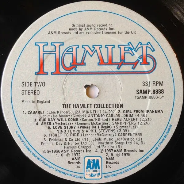 The Hamlet Collection Vinyl LP (LP Record, Compilation) - NM/VG+ - Classical33.co.uk