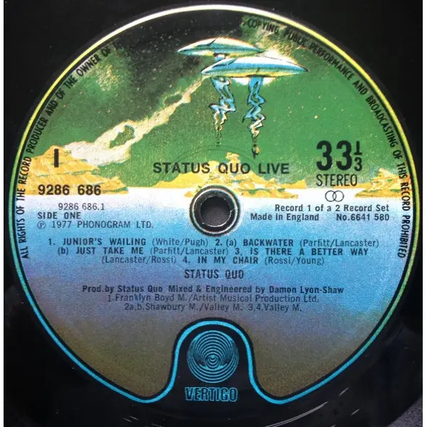 Status Quo - Live 2xLP Vinyl Album Gatefold (LP Record) - VG+/VG+ - Classical33.co.uk