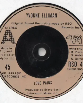 Yvonne Elliman - Love Pains 7 Inch Vinyl Single (7 Inch Record) - VG+/VG+ - Classical33.co.uk