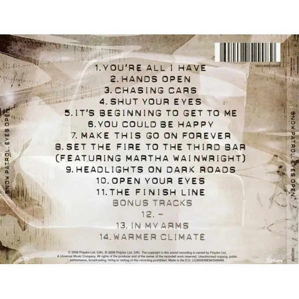 Snow Patrol - Eyes Open (CD, Album, S/Edition) - NM/NM - Classical33.co.uk