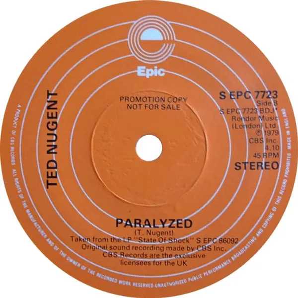 Ted Nugent - I Want To Tell You 7 Inch Vinyl Single (7 Inch Record, Promo) - NM/VG+ - Classical33.co.uk