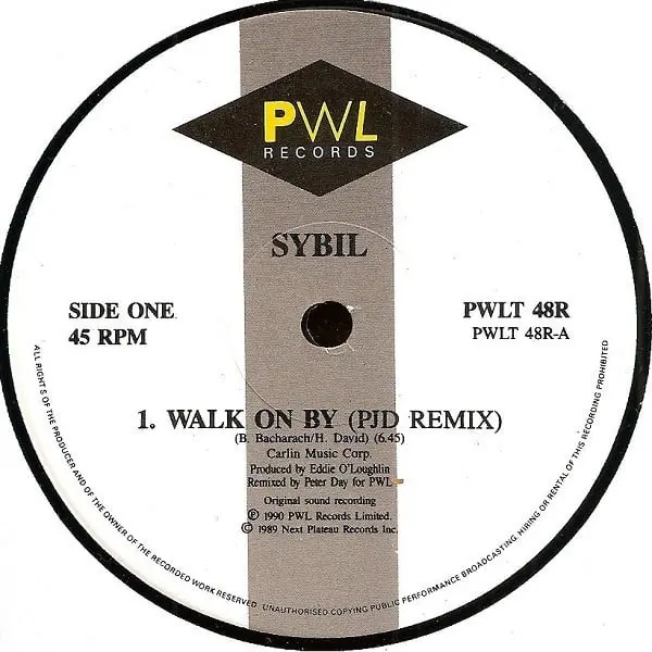 Sybil - Walk On By 12 Inch Vinyl Single (12 Inch Record) - NM/VG+ - Classical33.co.uk