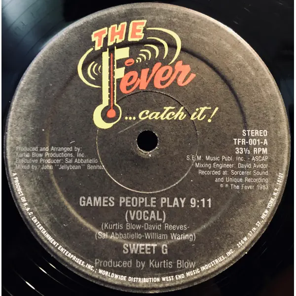 Sweet G - Games People Play - All City Records