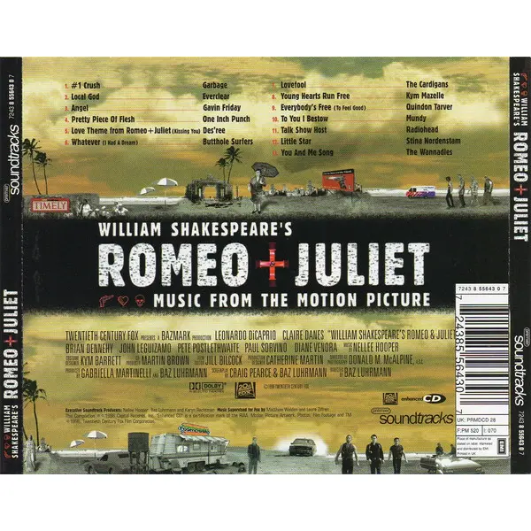 William Shakespeare's Romeo + Juliet (Music From The Motion Picture) (CD, Compilation) - VG+/NM - Classical33.co.uk