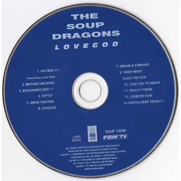 The Soup Dragons - Lovegod (CD, Album) - VG+/VG+ - Classical33.co.uk
