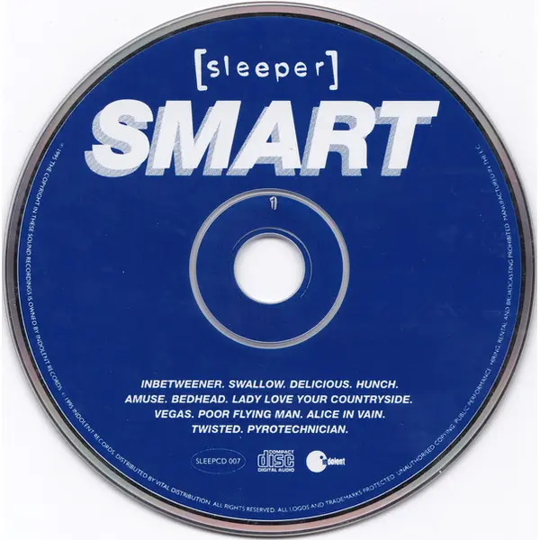 Sleeper - Smart (CD, Album) - NM/NM - Classical33.co.uk