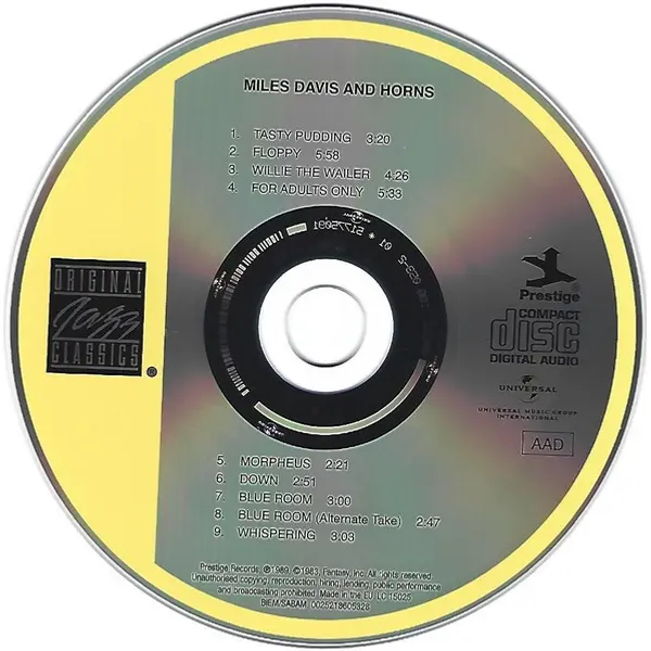Miles Davis - Miles Davis And Horns (CD, Compilation) - NM/NM - Classical33.co.uk