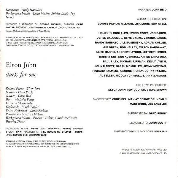 Elton John - Duets (CD, Album) - NM/NM - Classical33.co.uk