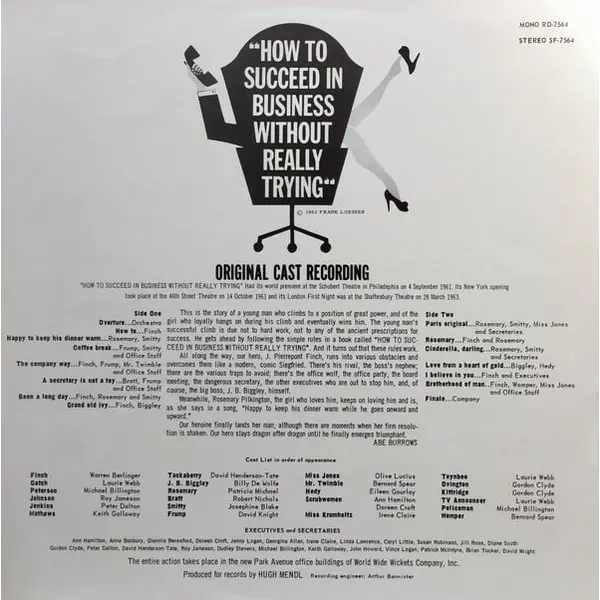 How To Succeed In Business Without Really Trying (Original London Cast Recording) Vinyl LP (LP Record, Album) - VG+/VG - Classical33.co.uk