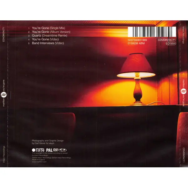 Marillion - You're Gone (DVD-V, Single, PAL) - NM/NM - Classical33.co.uk