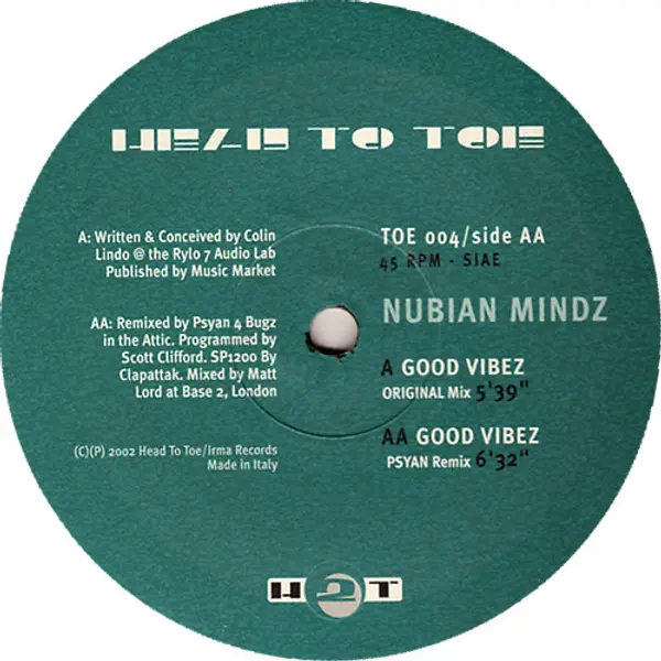 Nubian Mindz - Good Vibez - All City Records