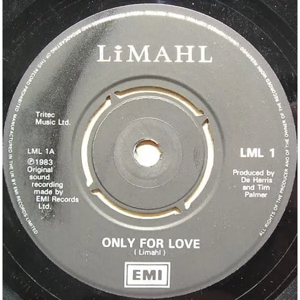 Limahl - Only For Love 7 Inch Vinyl Single (7 Inch Record) (45 Record) - NM/VG+ - Classical33.co.uk