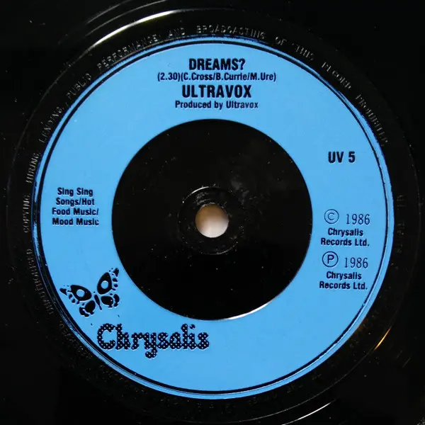 Ultravox - All Fall Down / Dreams? 7 Inch Vinyl Single (7 Inch Record) - NM/NM - Classical33.co.uk