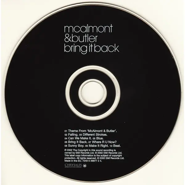 McAlmont and Butler - Bring It Back (CD, Album) - VG+/NM - Classical33.co.uk